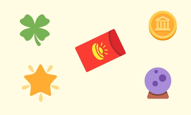 các icon là kí hiệu may mắn