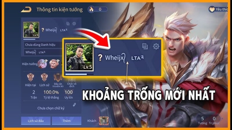 Một số ứng dụng kí tự khoảng trống trong FF, Liên Quân