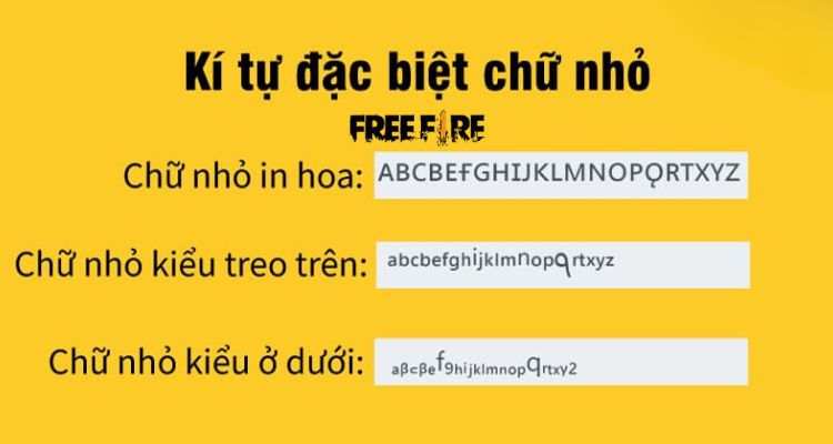 Tổng hợp các kí tự đặc biệt chữ nhỏ FF đẹp, dễ sử dụng